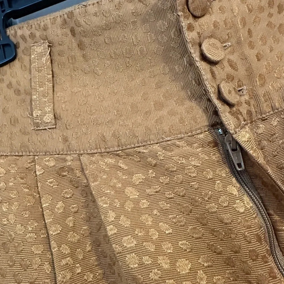 Tba Anthropologie TO BE ADORED animal DOT high rise wide leg trouser cotton silk - Picture 5 of 7